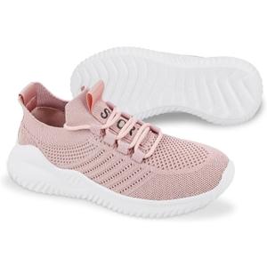 JIAFO Women's Walking Shoes, Slip on Tennis Shoes Women, Non Slip Shoes Sneakers, Casual Athletic Running Lightweight Breathable Mesh Knit (6, Pink)