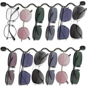 AQAREA Sunglass Organizer Glasses Holder: Modern Metal Sunglass Holder Stand with Space Saving Design for Living Room/Bedroom (12inch, Black)