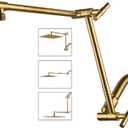 13-Inch Shower Head Arm, Gold, Stainless Steel, Adjustable, Locking Nut