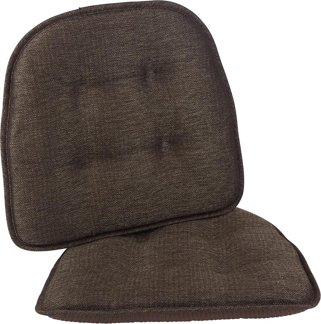 Non-Slip Chair Cushions, Assembled in USA, U-Shaped Skid-Proof Seat Pads for Dining Room, Kitchen, Office, 15"x16", 2 Pack
