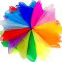 Juggling Scarves, 12 PCS Dance Scarves for Kids Play Silk Scarve for Toddlers Children Movement Music Scarf Magic Tricks Performance Props Accessories Rhythm Band Scarfs 12colors 24 inches