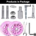 Bike Training Wheels for 16-22 inch Geared Bikes, Heavy Duty Reinforced Stabilizers for Kids Multi-Speed Bicycle, Stable & Adjustable Training Wheel Kit for Boys Girls (Pink)