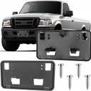 License Plate Bracket Accessories for Ford Ranger 2008 2009 2010 2011, Front Bumper License Plate Holder Replacement Frame Black Mount