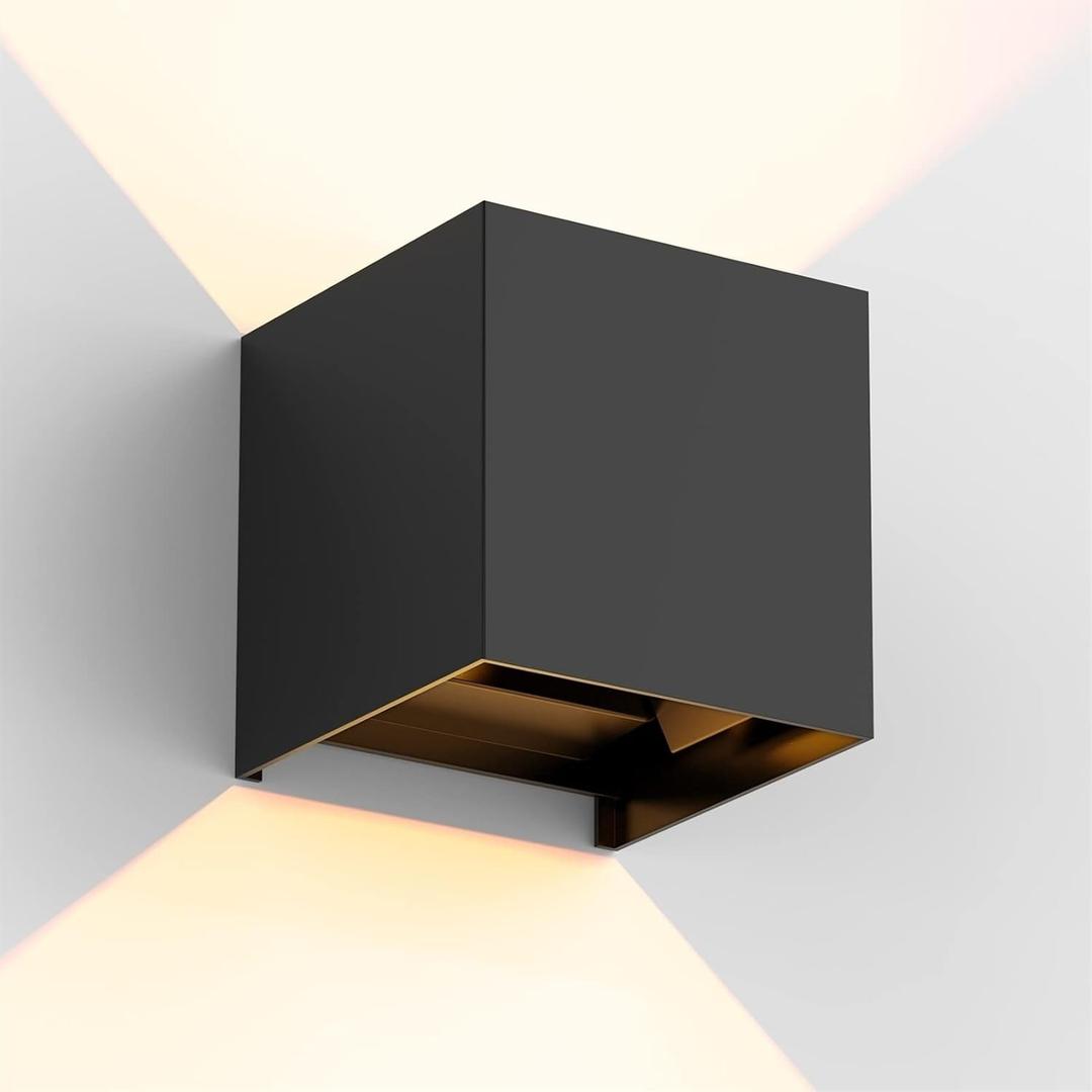 12V LED RV Wall Light-with On & Off Switch,Low Voltage LED Deck Lights,IP65 Waterproof Wall Sconce,Wall Mount Adjustable Beam Angle Design,6W for RV,Boat,Patio,Backyard,Porch lamp (warm light)