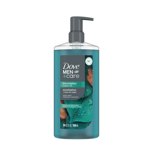 DOVE MEN Moisturizing Body Wash | #1 Dermatologist Body Wash for Men, Sulfate Free, Paraben Free, & Dye Free | Eucalyptus + Cedar Oil, 26oz