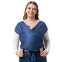 Momcozy Baby Wrap Carrier, Ergonomic Infant Slings for Newborn to Toddler 8-35 lbs, Adjustable Baby Wrap for Adult Fits Sizes XXS-XXL, Easy to Wear Baby Carriers, Starry Sky