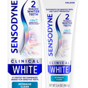 Sensodyne Clinical White Toothpaste Clinically Proven Whitening for Sensitive Teeth, Intensive Clean, 3.4 oz, 2 Pack