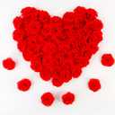 Large Red Roses Artificial Flower Bulk, 60 Pcs 3.2'' Silk Fake Roses Flower Heads for Decoration, Crafts, Wedding Centerpieces Bridal Shower Party Home Decor