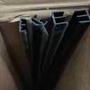 2 Sets Plastic Sliding Door Track Set for 1/4" Thick Panels Glass Cabinet Door Hardware System Window Sliding Track Easy Quick Installation(4ft,Black)
