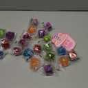 Valentines Day Cards for Kids School, 24 Pcs Ice Cube Shaped Squeeze Balls with Cards, Stress Relief Fidget Toys in 6 Glitter Colors, Ideal for Classroom Exchange Prizes, Valentines Party Favors