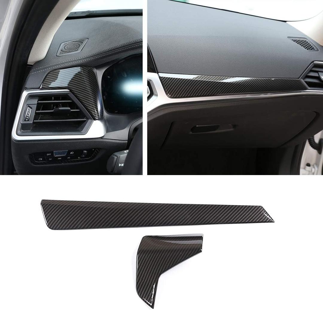 ABS Car Center Console Dashboard Decoration Panel Trim For BMW G20 G28 325li 3 Series 2019 2020 (Carbon Fiber)