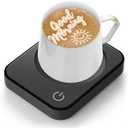 Coffee Mug Warmer, Smart Cup Warmer for Desk, 3 Temperature Control & Auto Shut Off, Electric Cup Warmer for Heating Milk,Tea,Beverage,Candle (Black-No Mug)