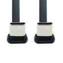 chenyang USB C Short Flat Cable USB 2.0 Type C Dual 90 Degree Angled PD 65W Fast Charge Data Extension Cable 70MM