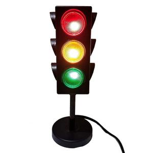 Kicko Traffic Light Prop, 12.25 inch - Simulates Traffic Stop Light - Novelty Traffic Light Lamp - Plug-in Blinking Bedside Lamp - Race Decorations Traffic Signs - Red Light Green Light Game for Kids