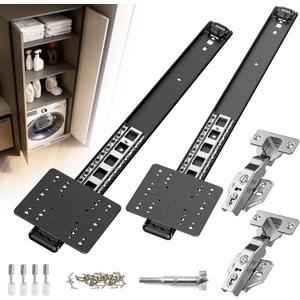 Pocket Door Hardware 18in Hidden Sliding Kit for Inset Doors 2PCS
Cabinet Pocket Door Hardware Kit with 18in Slides, Space Saving Hidden System for Cabinets, Wardrobes and Inset Doors