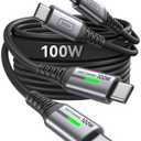 INIU USB-C to USB-C Cable, [3.3ft, 2-Pack] Type C Charging Cord for iPhone 16 15 Pro Max Samsung Galaxy S23 S22 S21 Note 10 MacBook iPad and More