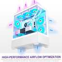 F1 PC Case - Pre-Installed 6 PWM ARGB Fan, ATX Mid-Tower Gaming PC Case, Type-C,360mm Radiator Support, FOIFKIN (White, F1)