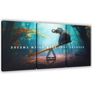 Yetaryy Motivational Poster Inspirational Wall Art 3 Pieces Canvas Painting Lion Artwork for Living Room Office Modern Home Decor Prints Pictures Wall Decor Framed Ready to Hang [36''Wx 16''H]