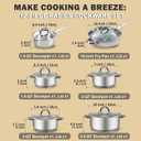 Cook N Home Kitchen Cookware Sets, 12-Piece Basic Stainless Steel Pots and Pans, Silver