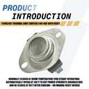 111002431 Thermal Limit Switch L145-60F Auto Reset Compatible with Trane Replaces 60TX11, 315208
