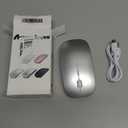 Mouse for MacBook Wireless Bluetooth Mouse Laptop MacBook Air Mac Pro Rechargeable Silent PC iPad Optical Mouse with Dual Mode Switch Bluetooth 5.2/3.0 and 2.4GHz USB Type-C Receiver Silvery