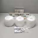 Bathroom Light Fixtures Over Mirror Brushed Nickel, Rustproof 3-Light Bathroom Vanity Lights, 18 Inches Modern Wall Sconces E26 Base, Milky White Glass Shades, Bulbs Not Included