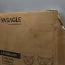 VASAGLE Small Coffee Table Set of 2, Round Coffee Table with Steel Frame, Side End Table for Living Room, Bedroom, Office, Greige and Ink Black (19.7Dia. x 15.7H)