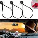 CEOCE 3PCS Cotton Rope Cowboy Hat Holder for Truck, Car Hat Holder, –Universal Truck Hat Rack, Easy-to-Use Truck Hat Rack, Versatile Cowboy Hat Rack for Truck, & Cars. for Cowboy Lovers, Rustic. Black
