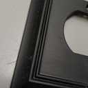 4-Pack Duplex Outlet Cover Plate, Decorative Matte Black Switch Plates and Outlet Covers, Natural Bamboo Fiber Wall Plates for Electrical Outlets, 1 Gang Receptacle Cover, Corrosion Resistant