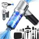 Handheld Car Vacuum Portable Cordless with 18000PA Super Suction, 4 in 1 Portable Air Blower/Car Vacuum 90°Foldable Rechargeable Brushless Motor, Gifts for Men for Home, PC