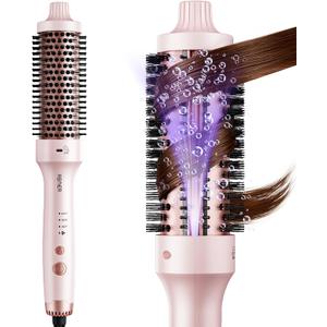ABNER Thermal Ionic Brush, 1.5 inch Heated Round Brush for Blowout Look, Volumize, Style, Makes Hair Shinier & Smoother, Dual Voltage for Travel, Negative Ion Technology, Ceramic, Temperature Settings