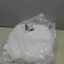 Soft-CloseToilet Seat, Non-Slip Bumpers, Quick Release Toilet Hinges Easy to Install & Clean, Including Two Sets of Parts, White (KP109)