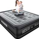 VOSSER Air Mattress Full with Built in Pump,18’’Raised Blow Up Mattress,Self Inflatable Mattress in 3 Mins,Portable Air Bed for Home,Floor&Travel,Full Size Air Mattress for Adults 660LB Max,Black