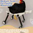 Medium-Scale Pet Chicken Wheelchair - Adjustable Mobility Aid Cart for Injured/Disabled Poultry, Comfortable Fit to Support Free Movement, Ideal for Medium-Sized Pet Chickens