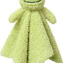 Baby Green Frog Soft Stuffed Animal Security Blanket, Plush Frog Character Lovey Blanket, Baby Shower/Nursery Gift, Newborn Infant Toddler Snuggle Blankie for Boys Girls, 14 Inches