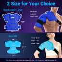 Comfytemp Shoulder Ice Pack Wrap Rotator Cuff Therapy, Gel Ice Packs for Injuries Reusable, Hot Cold Compress Shoulder Brace for Pain Relief, Recovery Items (Large/X-Large), Dark Blue