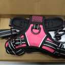 PHOEPET No Pull Dog Harnesses for Small Dogs Reflective Adjustable Front Clip Vest with Handle 2 Metal Rings 3 Buckles [Easy to Put on & Take Off](S, Pink)