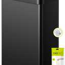 EKO EcoNova 13.2 Gallon/ 50L Automatic Sensor Kitchen Trash Can, Stainless Steel Touchless Garbage Bin with Soft-Close &Stay-Open Lid, Fingerprint-Resistant, Matte Black