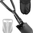 Digging Shovel, 18.5'' Lightweight Camping Shovel Portable High Carbon Steel Folding Mini Trowels for Outdoor Camping Backpacking Hiking Car Emergency Home Garden (Black)