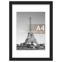 upsimples A4 Picture Frame, Display Pictures 6x8 with Mat or 8.3 x 11.7 Without, Wall Hanging Photo Frames, Black, 1 Pack