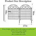 Getlay Tall Garden Fence Animal Barrier with Gate, 36 in(H) 14 Panels Garden Fences and Borders for Dogs, Dog Fence Outdoor for Yard, Total Length 30.6 Ft Metal Temporary FencingPatented