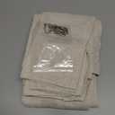 Jinchan Linen Pinch Pleated Kitchen Curtains 30 Inch 2 Panels, Natural Linen Tier Curtains Back Tab Farmhouse Cafe, Light Filtering Small Window Drapes for Bathroom Laundry Room Beige