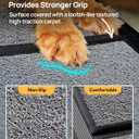 PetThem Upgraded Dog Ramp for Car 71'' X-Long & 19.7" Wider Folding Dog Ramps for Large Dogs with Non-Slip Rug Surface Portable Doggy Ramps for SUV Car & Truck, Up to 250 LBS