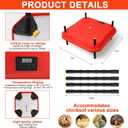 Chicken Coop Heater, 16" x 16"Brooder Plate for Chicks, Adjustable Height & Angle Brooder Plate for 30-40 Chicks, Ideal for Chicken Coops Poultry Heating with Safety Indicator Chicken Heater