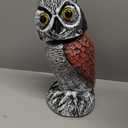 Fake owl Statue Decor 1Pack with Wind Panel, Fake Owls Waterproof for Garden Plant Orchard, Plastic owl Decor for Outside Indoor Patio Garden Yard Home Outdoor Decor