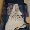 LARS NYSØM Rectangular metal Bread Box Bamboo Lid 34x18,5x13,5cm Blue