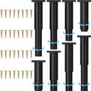 Metal Adjustable Furniture Legs 5.12-9.45 inch, Sofa Legs Cabinet Legs Adjustable Height Replacement Support Legs for Bed/Couch/Dresser/Chair/Coffee Table,Legs for Furniture Set of 8-Black