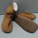 LongBay Women's Cozy Winter Slipper Boots Warm Chenille Knit Bootie Memory Foam Non-Slip Indoor Outdoor House Shoes (7-8, Camel)