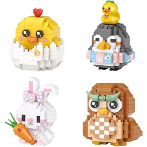 Pinkiwine 4 Pack Easter Building Block Toys for Kids Boys Girls Teens Easter Basket Stuffers Gifts