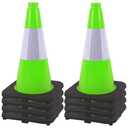 OrangeStar 18" Heavy Duty Traffic Cones 8-Pack Green Safety Cones